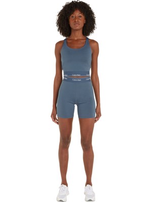 Calvin Klein Mavi Kadın Bisiklet Yaka Standart Fit Atlet 00GWS4K1955BX-WO - Tank (Cropped)