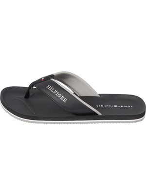 Tommy Hilfiger Siyah Erkek Plaj Terliği Comfort Hılfıger Beach Sandal