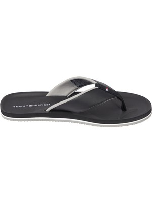 Tommy Hilfiger Siyah Erkek Plaj Terliği Comfort Hılfıger Beach Sandal