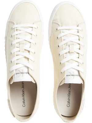 Calvin Klein Beyaz - Krem Erkek Sneaker Skater Vulc Low Laceup Cs ml Dıf