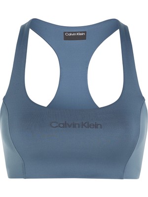 Calvin Klein Mavi Kadın U Yaka Standart Fit Sporcu Sütyeni 00GWS4K1715BX-BRA Medium Support