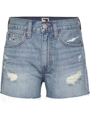 Tommy Jeans Normal Bel Normal Mavi Kadın Şort Hot Pant BH0013