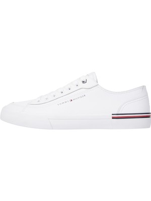 Tommy Hilfiger Beyaz Erkek Sneaker Corporate Vulc Leather