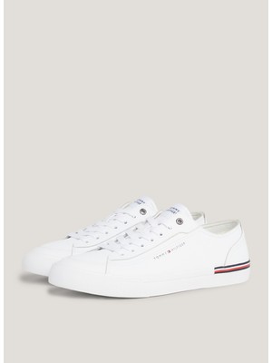 Tommy Hilfiger Beyaz Erkek Sneaker Corporate Vulc Leather