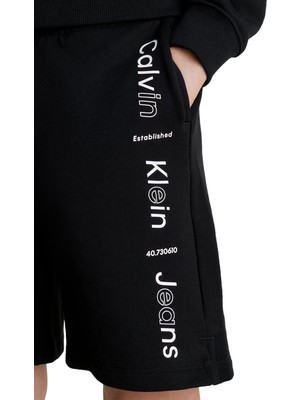 Calvin Klein Normal Siyah Erkek Çocuk Şort Maxı Inst.logo Rlxd Shorts