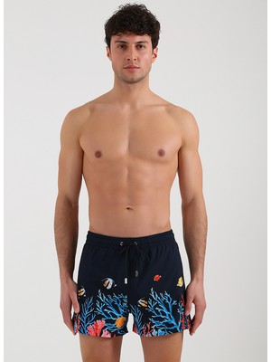 Whitefin Lacivert Erkek Şort Mayo Marine