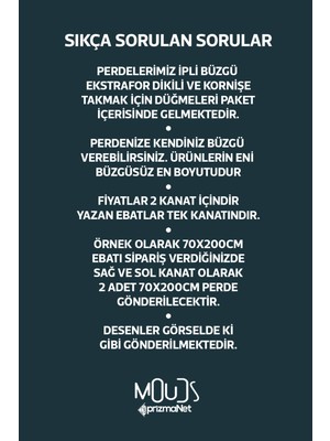 Moud's Renkli Çizgili Halı Desenli Süet Oturma Odası Salon Fon Perde Ekstrafor Büzgü 2 Kanat PRD-1006