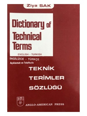 SAK İngilizce Öğretim Yayınları Dictionary Of Technical Terms - Teknik Terimler Sözlüğü