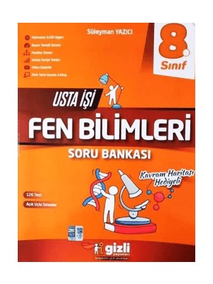Gizli Yayınları 8. Sınıf LGS Fen Bilimleri Usta İşi Soru Bankası Tekil Ürün