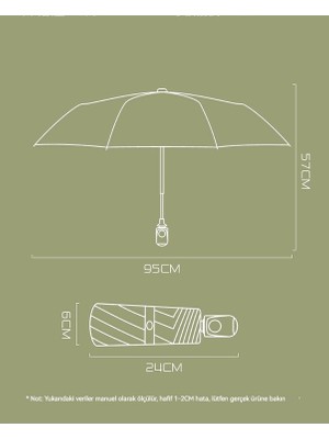 Tadibabas Ww Otomatik Katlanır Taşınabilir Şemsiye-Haki (Yurt Dışından)