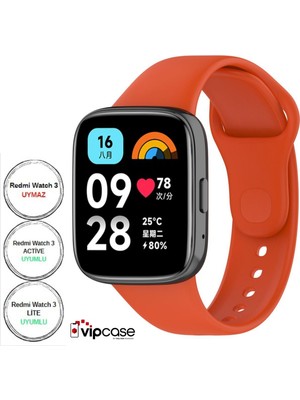 Vip Case Xiaomi Redmi Watch 3 Active ve Watch 3 Lite Uyumlu Akıllı Saat Bileklik Silikon Kordon