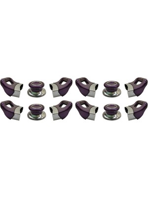 Nalburkent Tencere Tava Sahan Kulp ve Kapak Kulpu Yasemin Mor 4 Set