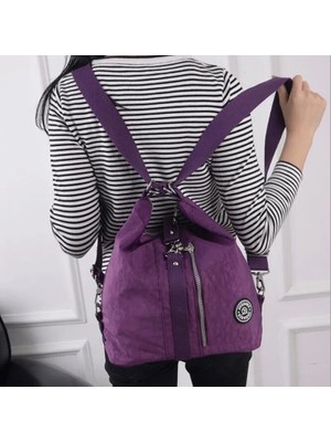 İyi Çanta  3 In 1 Kadın Çantaları Çok Fonksiyonlu Sırt Çantası Omuz Çantası Naylon Bez Tote Yeniden Kullanılabilir Alışveriş Çantası Bayan Seyahat Çantası Crossbody Çanta (Yurt Dışından)