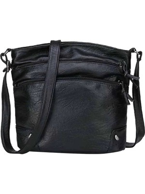 Kensen Shop Siyah Stil Moda Kadın Crossbody Messenger Çanta Pu Deri Günlük Alışveriş Için Rahat Düz Renk Küçük Çanta Kadın Çanta (Yurt Dışından)