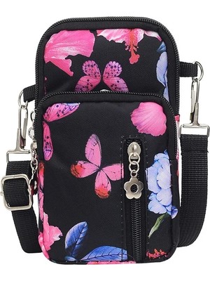 Kensen Shop RENK12 Tarzı 17CM 9cm 6cm Yeni Kadın Mini Crossbody Çanta Çapraz Omuz Cep Telefonu Çantası Spor Açık Bayan Kol Çantası Dış Ticaret Eğlence Naylon Çanta (Yurt Dışından)