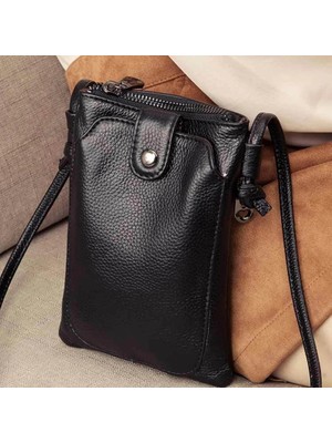 Kensen Shop Siyah Stil S 19CMX2CMX12.5CM 2021 Yeni Varış Kadın Omuz Çantası Hakiki Deri Yumuşaklık Küçük Kadın Messenger Çanta Mini El Çantası Için Crossbody Çanta (Yurt Dışından)