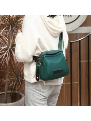 Kensen Shop Siyah Stil 2023 Moda Yeni Omuz Küçük Crossbody Çanta Kadın Kanvas Oxford Kumaş Kabuk Çanta (Yurt Dışından)