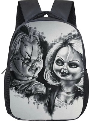 Yuying Shop No.15 Tarzı H Film Çocuk Oyun Chucky Okul Çantaları Anaokulu Çocuk Çocuklar Okul Sırt Çantası Kız Erkek Sırt Çantaları Mochila (Yurt Dışından)