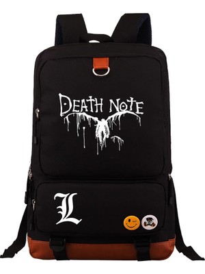 Yuying Shop No.4 Stili Death Note Sırt Çantası Erkek Kız Seyahat Omuz Sırt Çantası Cosplay Erkek Kadın Büyük Kapasiteli Günlük Sırt Çantası Mochila (Yurt Dışından)