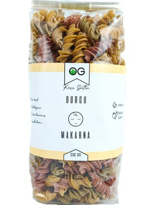OG natural Keçi Sütlü Sebzeli Burgu Makarna 250 Gr +8 Ay