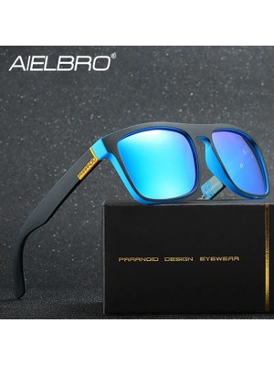 Chaoduo Shop C12 Siyah Altın ​​stili Moda Polarize Güneş Gözlüğü Erkek Gözlük Bisiklet Sürüş Kare Çerçeve Bisiklet Güneş Gözlüğü Gafas Ciclismo Polarize Gözlük (Yurt Dışından)