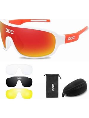 Chaoduo Shop P4 Stili Poc Do Blade 4 Lens Seti Mtb Bisiklet Gözlükleri Erkek Kadın Bisiklet Bisiklet Gözlükleri Açık Spor Güneş Gözlüğü UV400 Gözlük (Yurt Dışından)