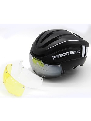 Chaoduo Shop Gri Stil Promend Bisiklet Kaskı Gözlük Vizör Lensi Tt Mtb Yol Bisikleti Aero Kask Şeffaf Gri Sarı Renkler Lens Anti Uv Gözlükleri (Yurt Dışından)