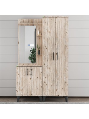 Garaj Home Modern Aynalı Portmanto Vestiyer