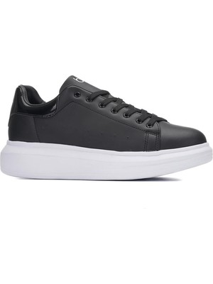 Best Of 150-24 Deri Trend Sneaker Ayakkabı Siyah Beyaz 36-40