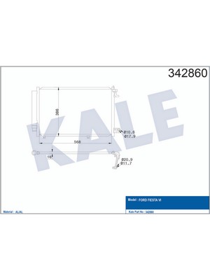 Kale Klima Radyatoru Fiesta Vi 1.25 1.4 16V 1.4tdci 08 18051
