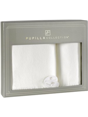 Pupilla Collection Bernini  Pamuk 2'li Banyo Havlu Seti (50*90+70*140) - Ekru