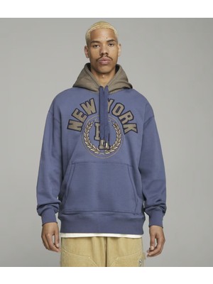 Puma x Rhuıgı Erkek Kapüşonlu Mavi Sweatshirt 62088956
