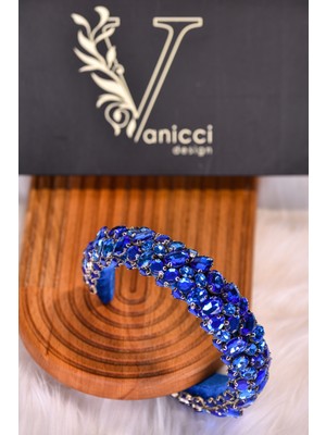 Vanicci Design Cc Mavi Kristal Taç