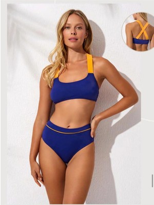 Pıerre Cardın 241269 Sırtı Çapraz Yüzücü Bikini 24Y