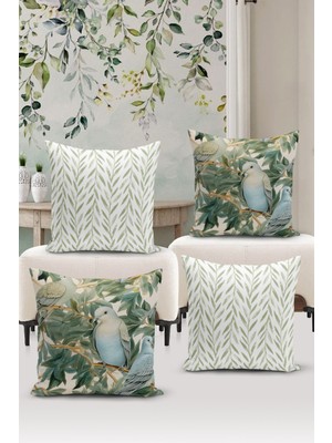 Bertille Home Klasik Serisi Çift Tarafı Dijital Baskılı  4'lü Kırlent Kılıfı Seti  (Classic Cover Set)