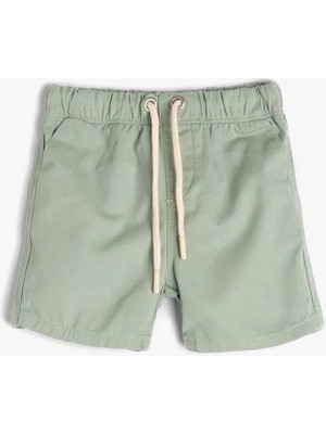 Koton 4SMB40009TW Koton Erkek Bebek Şort Yeşil