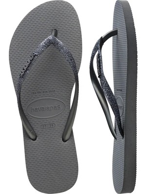 Havaianas Hav. Slım Glıtter Iı Grey/graphıte 41/42 Kadin Gri Terlik 4146975-3508