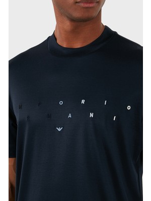 Emporio Armani Logolu Bisiklet Yaka Relaxed Erkek T Shirt 3D1Ta2 1Juvz 09R3