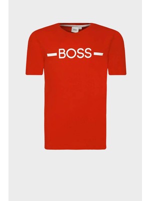 Hugo Boss Pamuklu Bisiklet Yaka Çocuk T Shirt T Shirt 25G97/997 Red