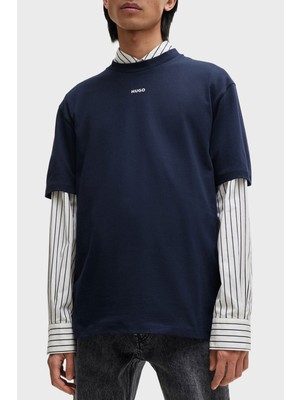 Hugo Pamuklu Bisiklet Yaka Relaxed Erkek T Shirt 50488330 405