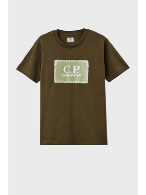 C.p. Company Pamuklu Bisiklet Yaka Çocuk T Shirt T Shirt 10CKTS054 005792W 683