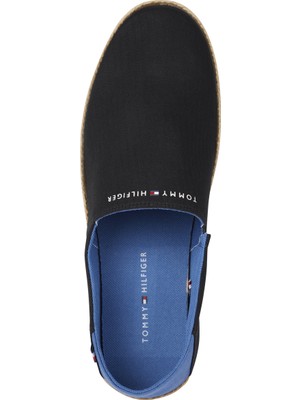 Tommy Hilfiger Siyah Erkek Espadril Hılfıger Espadrılle Core Textıle