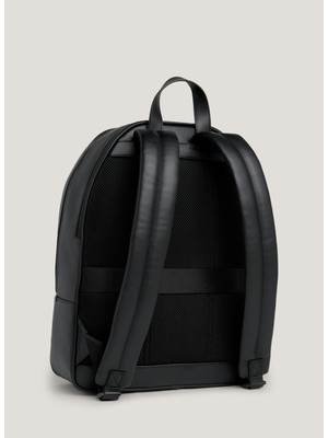 Tommy Hilfiger Siyah Erkek Sırt Çantası Th Modern Pu Dome Backpack