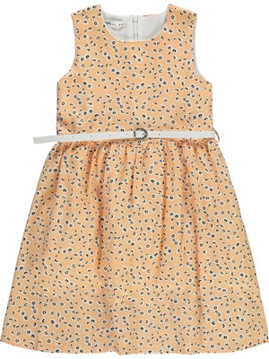 Civil Girls Kız Çocuk Elbise 6-9 Yaş Pudra