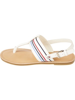 Tommy Hilfiger Ekru Kadın Sandalet FW0FW07924AEF