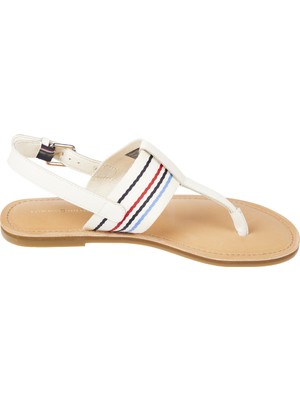 Tommy Hilfiger Ekru Kadın Sandalet FW0FW07924AEF