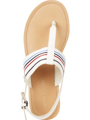 Tommy Hilfiger Ekru Kadın Sandalet FW0FW07924AEF