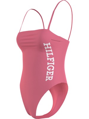 Tommy Hilfiger Pembe Kadın Mayo One Pıece (Ext Sızes, Tıf UW0UW0530