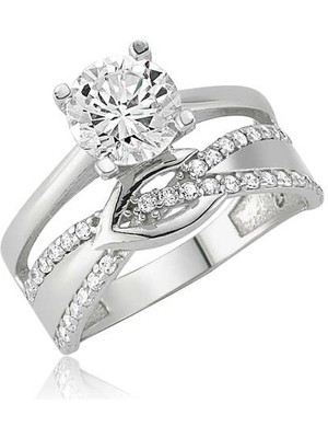 Gumush Gümüş Tektaş Düğüm Yüzük