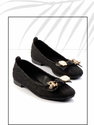 Bambi Siyah Hasır   Kadın Babet K01956243328